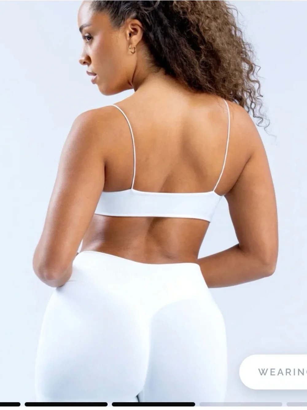Dfyne Optic White Defy Strappy Sports Bra